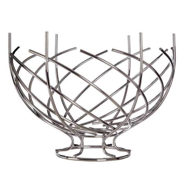 Chrome Nest Shape Fruit Basket
