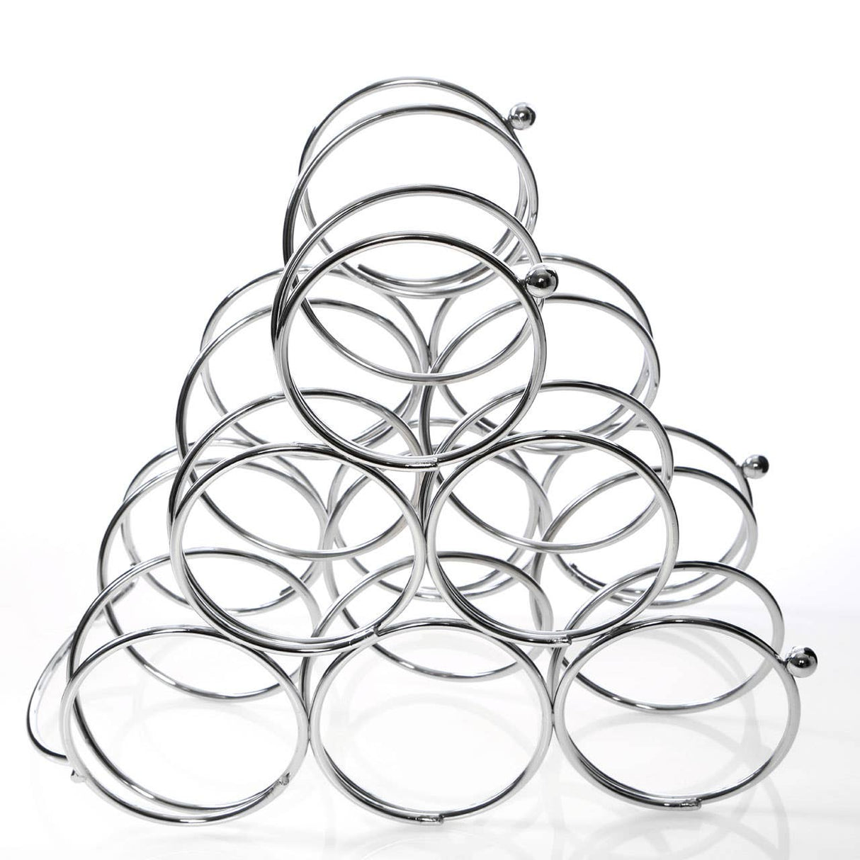 Zuko Chrome 6 Bottles Triangular Wine Rack