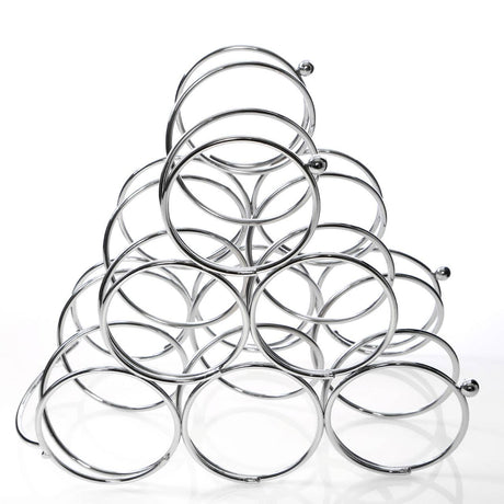 Zuko Chrome 6 Bottles Triangular Wine Rack