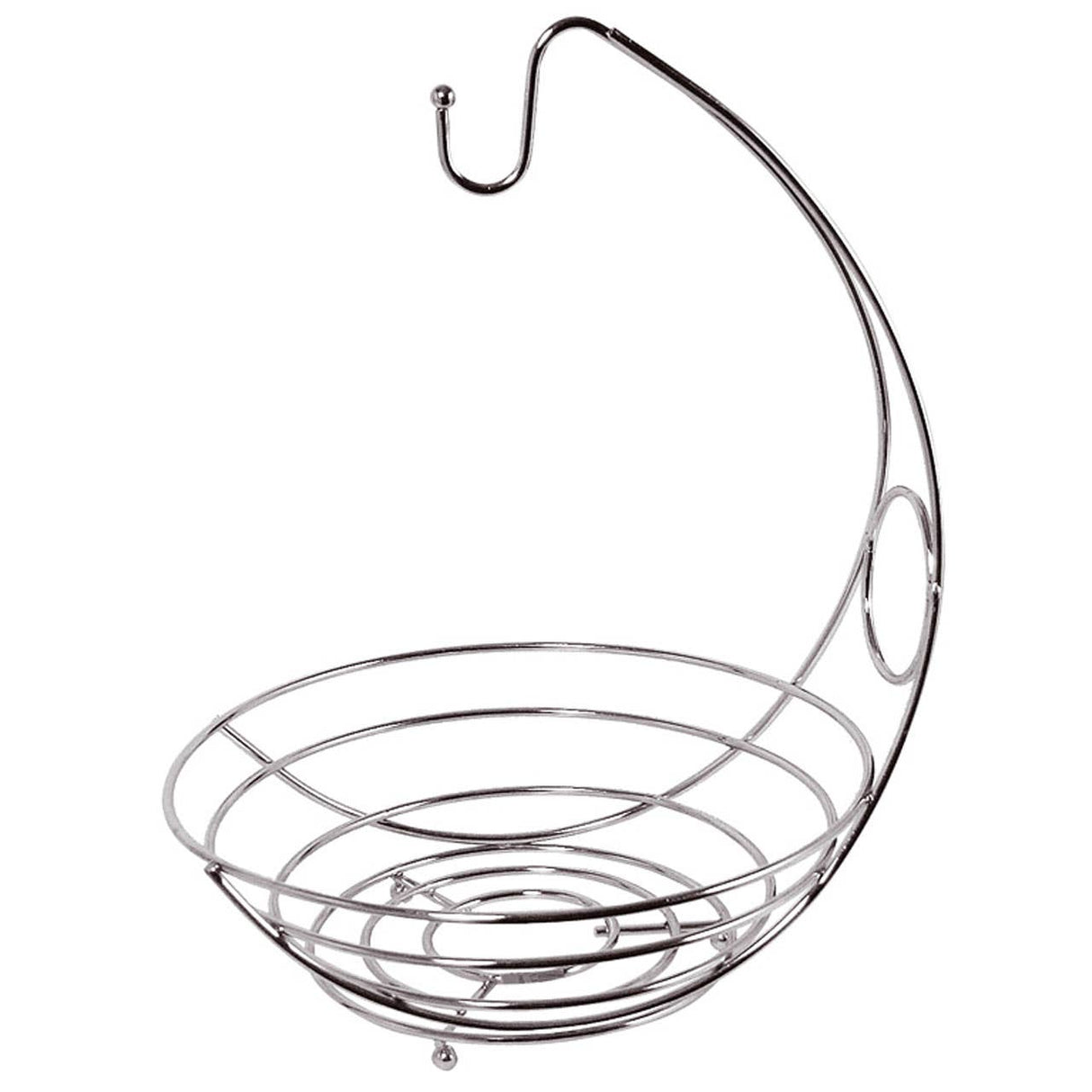 Kaya Chrome Fruit Bowl And Bananna Hanger