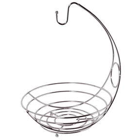 Kaya Chrome Fruit Bowl And Bananna Hanger