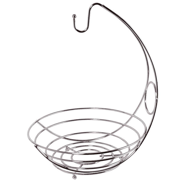 Kaya Chrome Fruit Bowl And Bananna Hanger