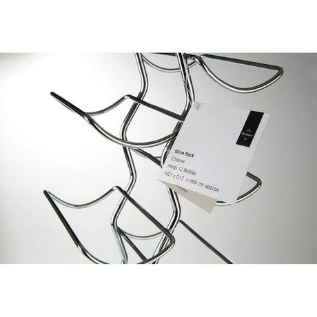 Jaxen 12 Bottles Chrome Wine Rack
