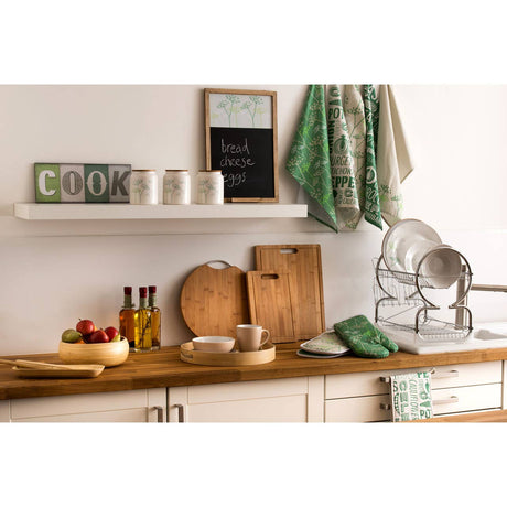 2 Tier Dish Drainer with White Plastic Tray