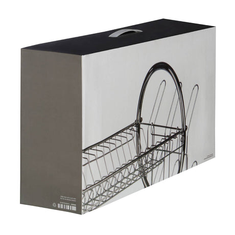 2 Tier Dish Drainer with Black Plastic Tray