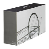 2 Tier Dish Drainer with Red Plastic Tray