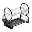 Black Enamel Coated Frame 2 Tier Dish Drainer