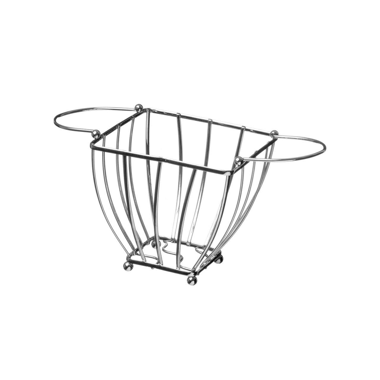 Asa Chrome Fruit Basket with Round Handle