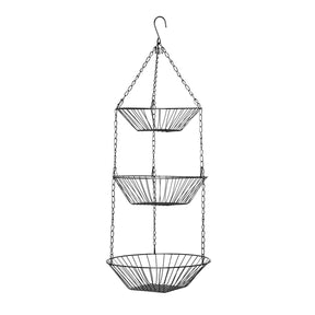 Tavia 3 Tier Chrome Hanging Baskets