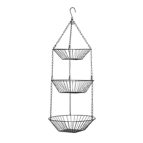 Tavia 3 Tier Chrome Hanging Baskets