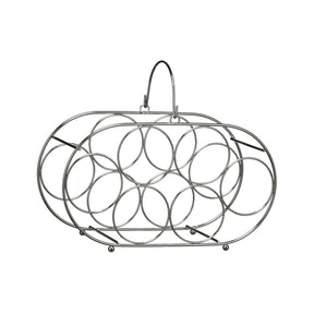 Mako Chrome 6 Bottle Oval Wine Rack