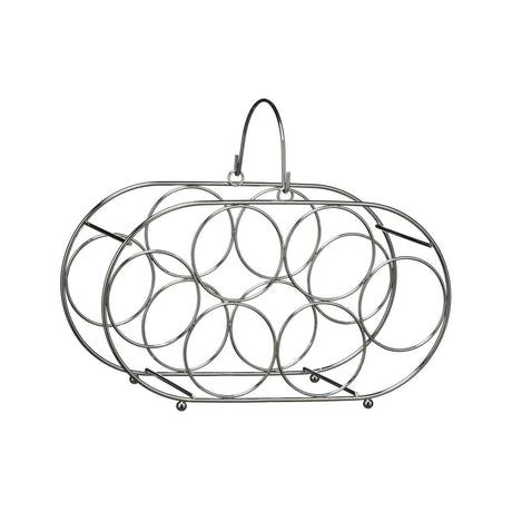 Mako Chrome 6 Bottle Oval Wine Rack