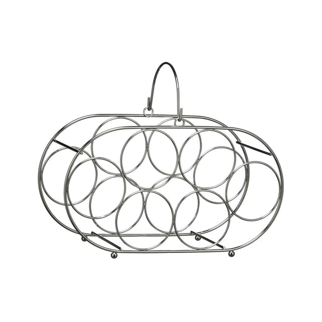 Mako Chrome 6 Bottle Oval Wine Rack