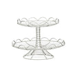 2 Tier Cream Wire Cake Stand