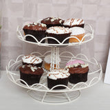 2 Tier Cream Wire Cake Stand