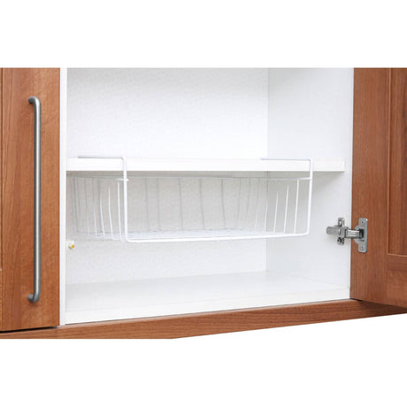White Under Shelf Large Storage Basket