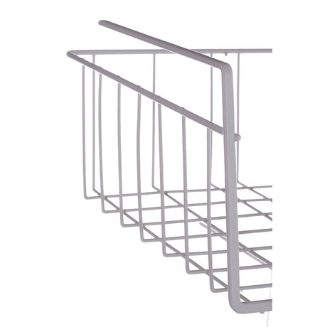 White Storage Basket Small Under Shelf