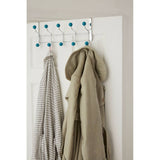 Ten Hook Over Door Turquoise Balls Hanger