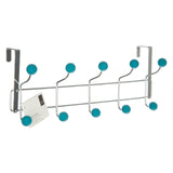 Ten Hook Over Door Turquoise Balls Hanger
