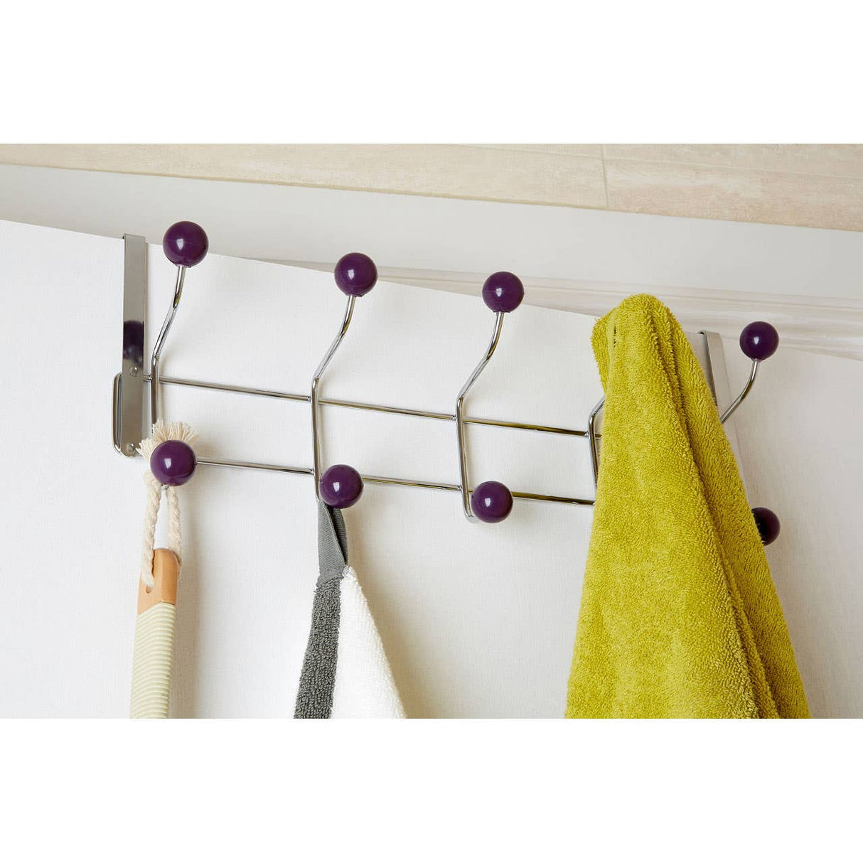 Over Door Purple Balls Ten Hook Hanger
