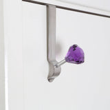 Over Door Purple Diamante Single Hook