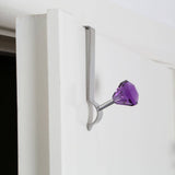 Over Door Purple Diamante Single Hook