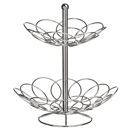 Ellipse 2 Tier Chrome Fruit Basket