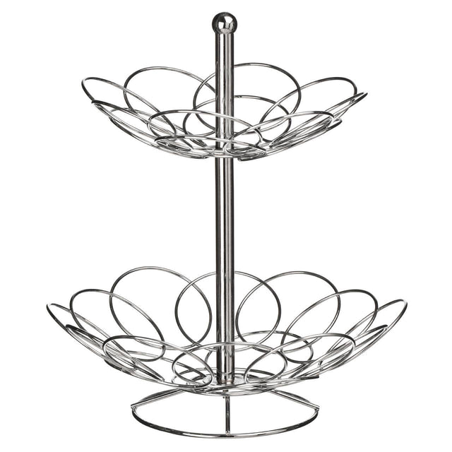 Ellipse 2 Tier Chrome Fruit Basket