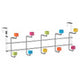 Jaxen Multicoloured Cubes 10 Hook Over Door Hanger
