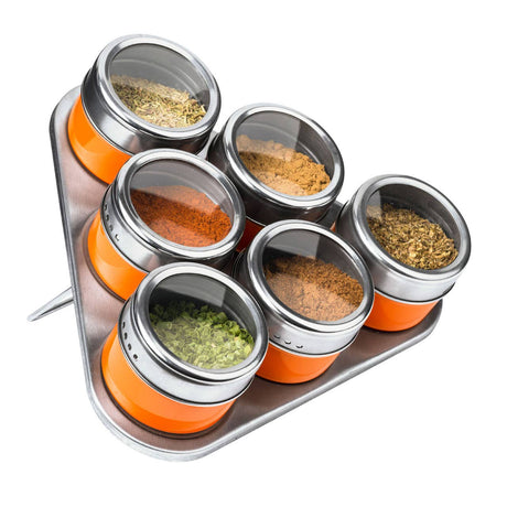 Orange Spice Jars Triangular Tray
