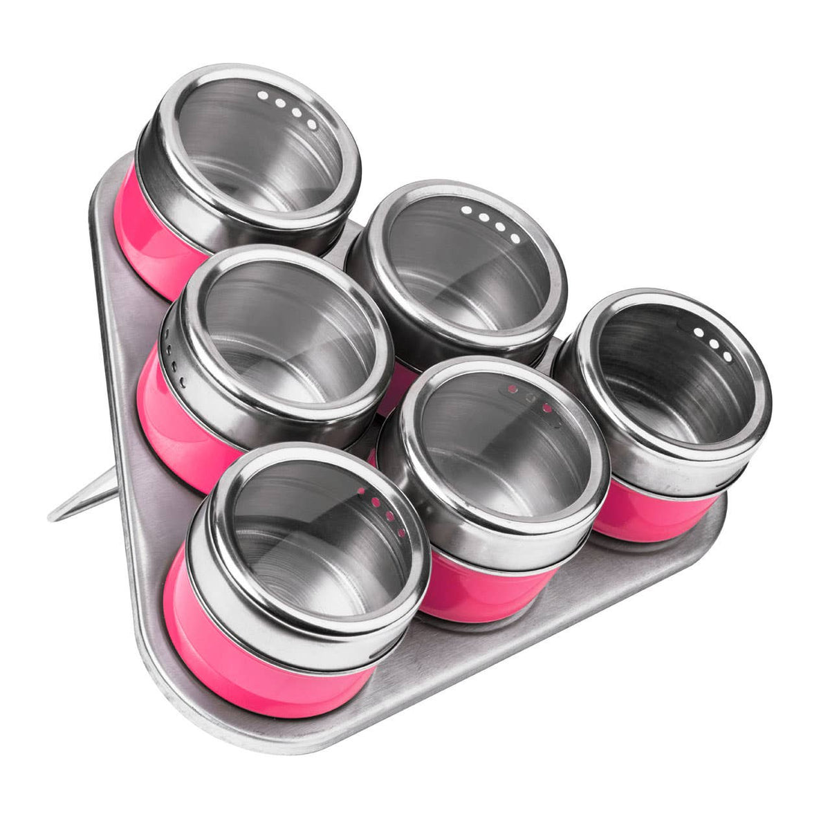 Triangular Spice Containers Clanbay Hot Pink Spice Jars Triangular Tray – ideas4lighting