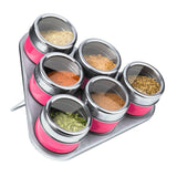 Hot Pink Spice Jars Triangular Tray
