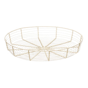 Cream Wire Bread Basket