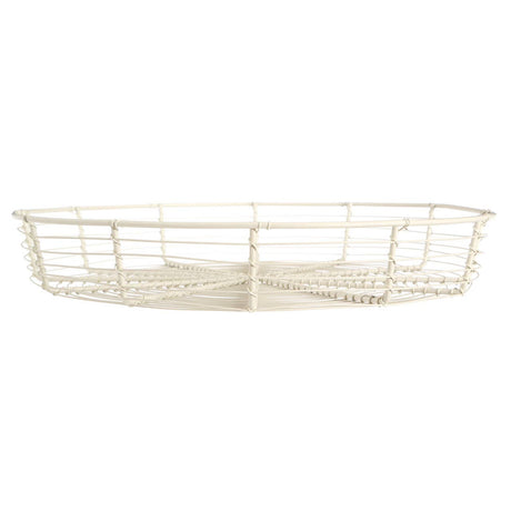 Cream Wire Bread Basket