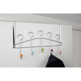Multicoloured 5 Hook Over Door Hanger