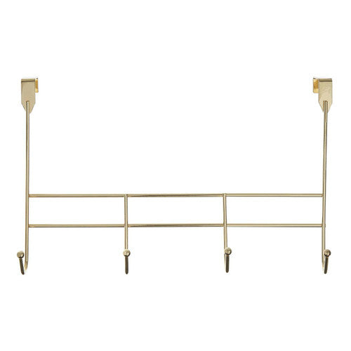 4 Hook Champagne Gold Over Door Hanger