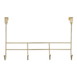 4 Hook Champagne Gold Over Door Hanger