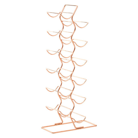 Wren 12 Tier Wine Rack With Copper Finish