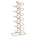 Wren 12 Bottle Wine Rack With Gold Finish