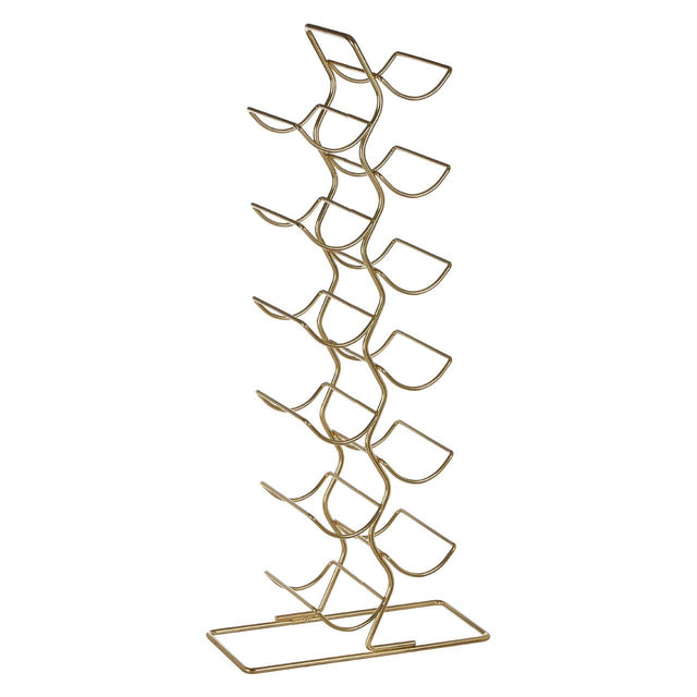 Wren 12 Bottle Wine Rack With Gold Finish