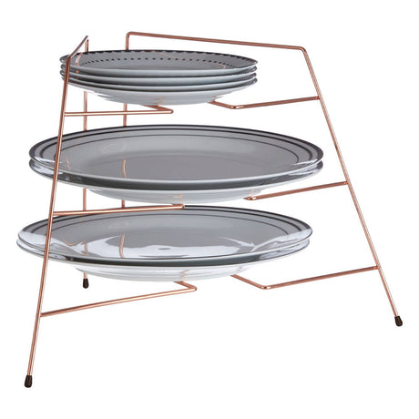 Rowan Copper Plated Corner Plate Rack