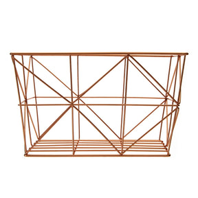 Vertex Copper Finish Tapered Wire Basket