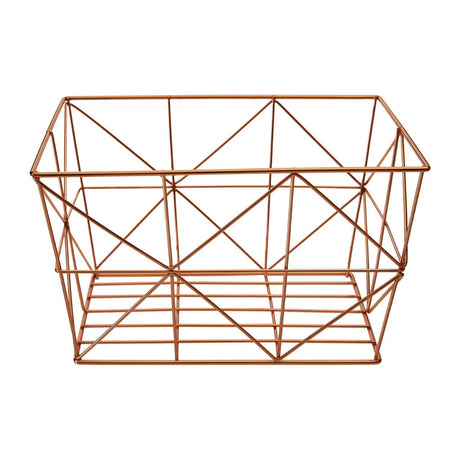 Vertex Copper Finish Tapered Wire Basket
