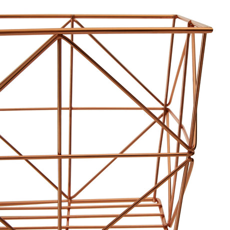 Vertex Copper Finish Tapered Wire Basket