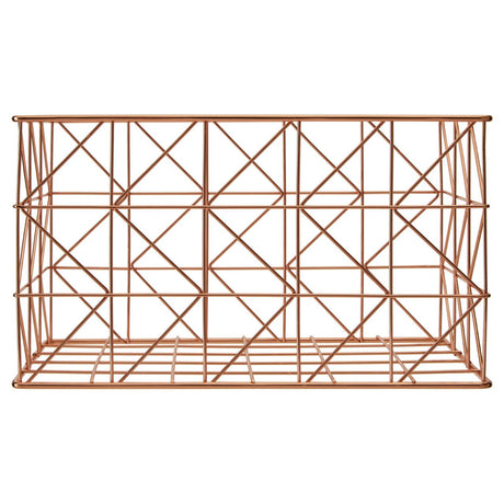 Vertex Copper Finish Zigzag Wire Basket