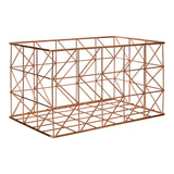 Vertex Copper Finish Zigzag Wire Basket