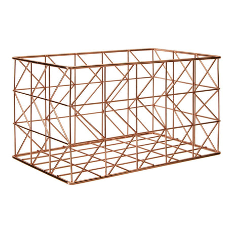 Vertex Copper Finish Zigzag Wire Basket