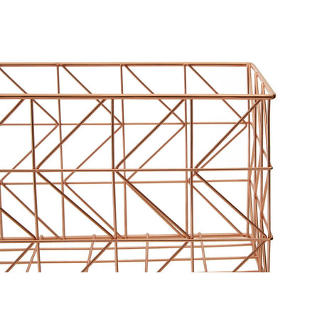 Vertex Copper Finish Zigzag Wire Basket
