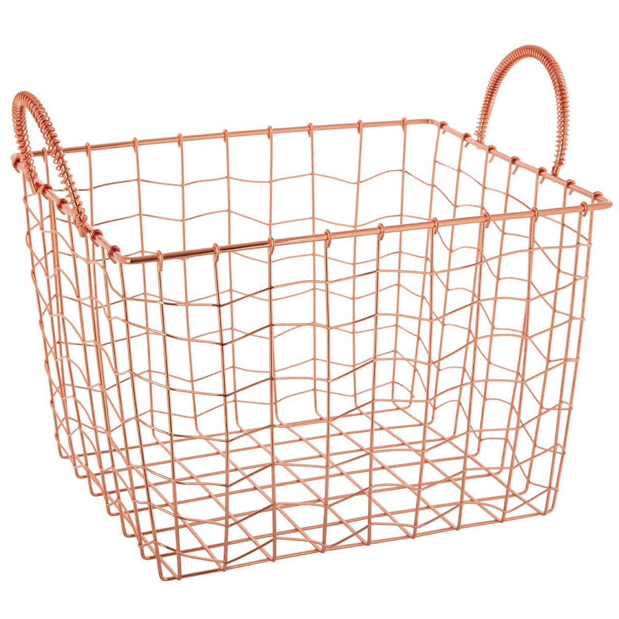 Vertex Wavy Grid Rectangular Wire Basket