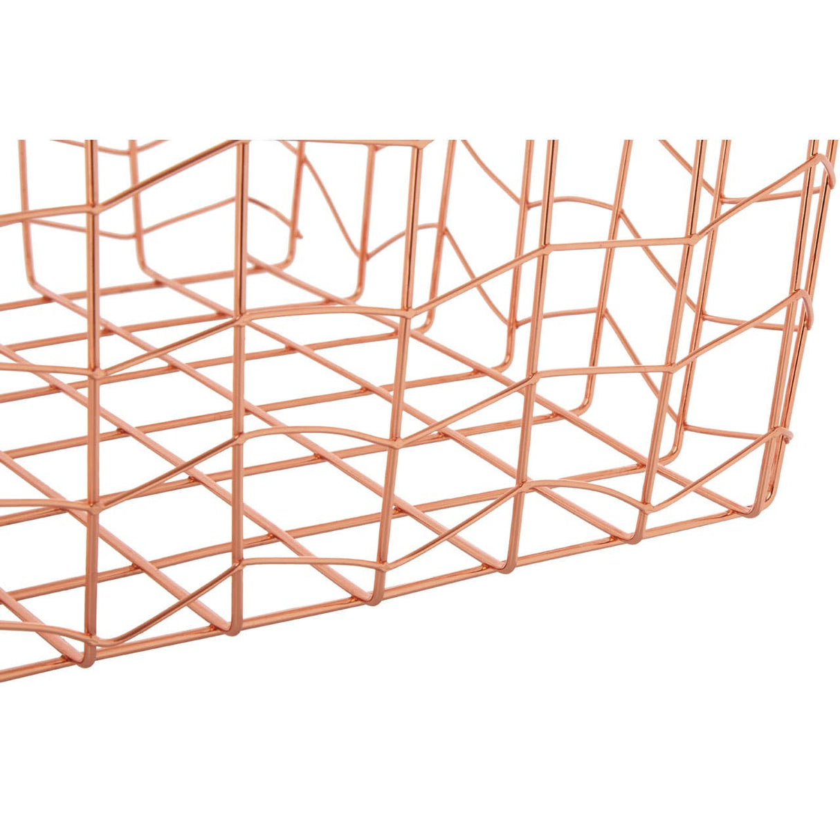 Vertex Wavy Grid Rectangular Wire Basket